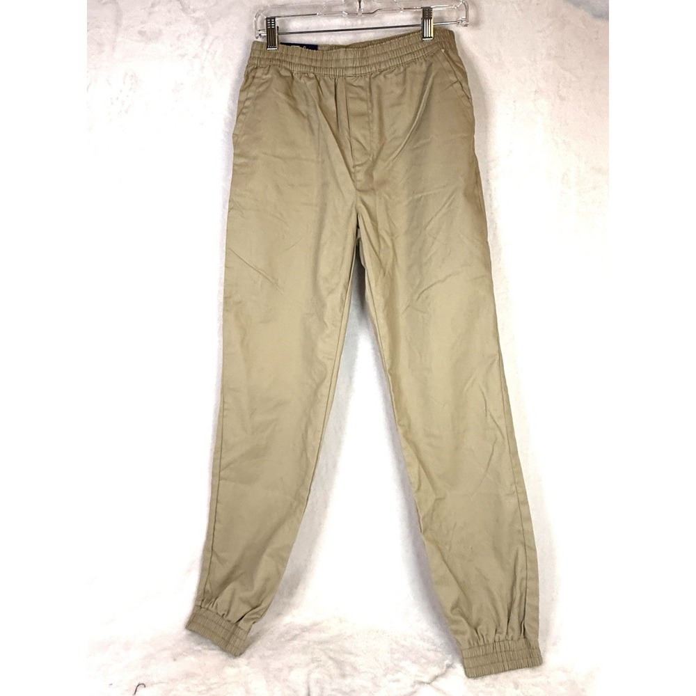 French Toast NWT Khaki Pull On Jogger Pants Youth Size 18 Elastic Waist Boy Girl
